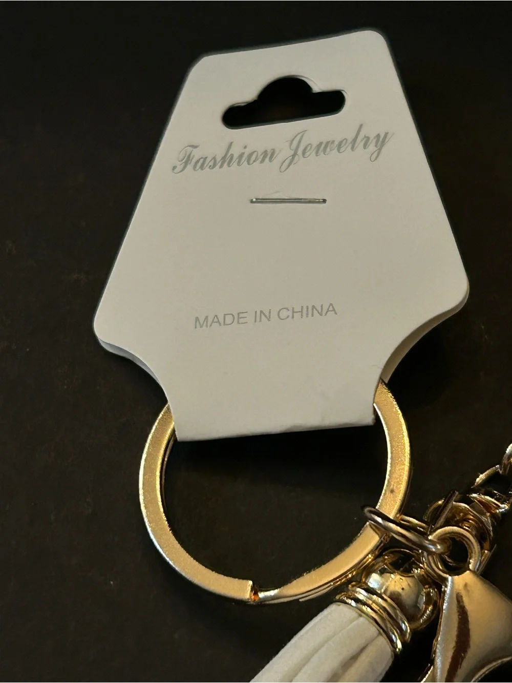 PREMIUM Puffy Off-White Crystal Bow Bag Charm Keychain w/Gold Accents